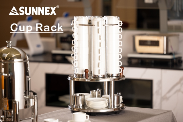 SUNNEX 回転カップディスペンサー、ステンレススチールベース、スプーンマグ 3 個付属、PC カップチューブ SUNNEX 回転カップディスペンサー、ステンレススチールベース、スプーンマグ 3 個付属、PC カップチューブ